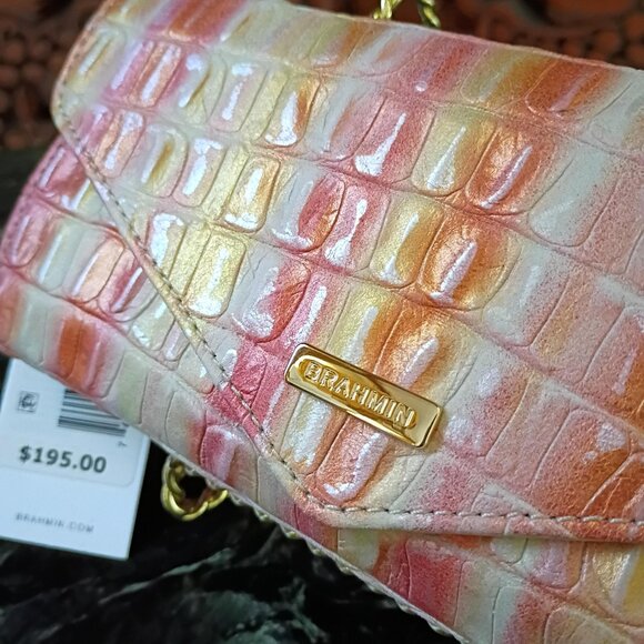 NWT Brahmin Veronica Royalton Metallic Coral, Rose, Peach, Bronze Leather Wallet - Picture 8 of 13